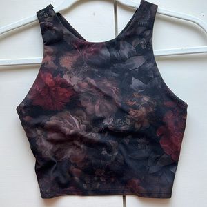 rose purple ATHLETA BUILT IN BRA CROPPED TANK TOP